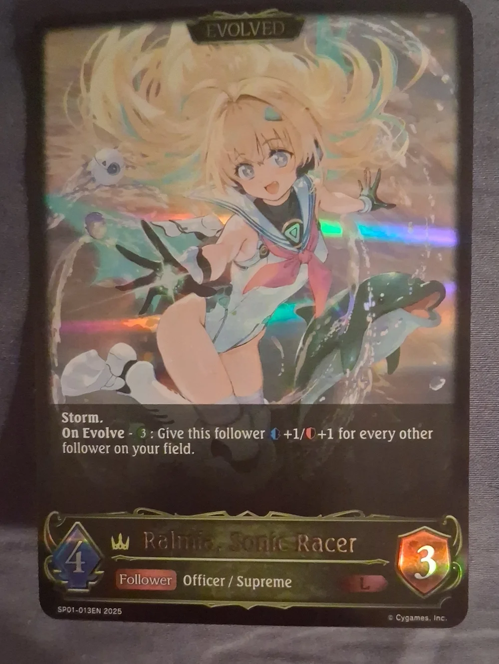 Ralmia Sonic Racer Holo Follower Card - Blue & Pink